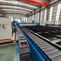 Machine de découpe laser à fibre sur rail au sol de 20 kW grand format, forte pénétration du faisceau pour la fabrication d'alliages épais en ingénierie