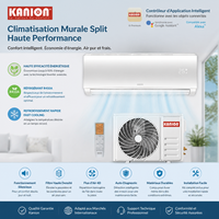 Climatiseur mural réversible à onduleur R32 9000 12000 18000 24000 BTU certifié CE OEM pour camping-car et voiture
