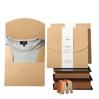Boîte d'expédition rectangulaire pliable en papier kraft pour t-shirts, avec impression de logo, pour sweats à capuche, vente en gros, en stock