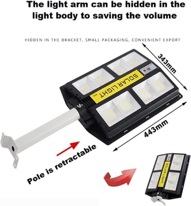 Lámpara Solar para Exteriores con Sensor de Movimiento, Encendido/Apagado Automático, Todo en Uno, 300W, IP65, Impermeable, con Control Remoto, Luz de Seguridad - Product Image 3