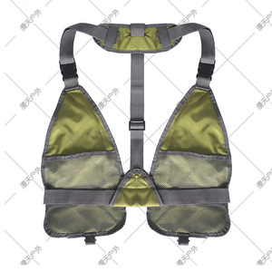 Gilet de pêche en tissu Oxford, 12 poches, respirant, équipement de pêche en plein air, taille unique, vert, noir, gris - Product Image 3