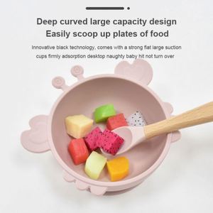 Vaisselle OEM ODM au design crabe, bol souple multicolore à ventouse pour l'introduction alimentaire des enfants - Product Image 3