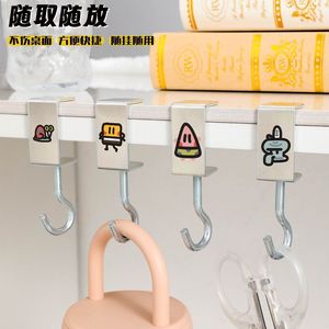 Ganchos para mochila Gu Bie, gancho de escritorio móvil con ajuste de rosca de acero laminado en frío para escritorios de estudio de estudiantes, no requiere perforación - Product Image 3