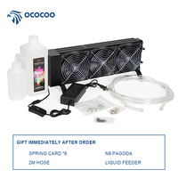 OCOCOO tout-en-un 360 CPU refroidi à l'eau carte graphique refroidisseur pompe radiateur Kit bricolage aluminium dissipateur thermique roulement à billes boîtier d'ordinateur