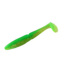 VÉRITABLE senteurs de forme de couleur personnalisés de 3 "fabriqués à la machine ver doux Fhisng avec appâts de pêche en caoutchouc à pagaie