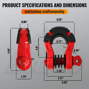 汽车人热卖8t美国型弓钩环定制越野重型挂接装置拖车钩环 - Product Image 3