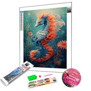 The Newest Custom Full Drill Rhinestones Diamond Art Painting Kit DIY Shiny Diamond Beads Painting For Kid Beginner Painting Set