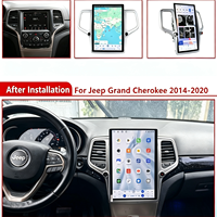 Lecteur DVD de voiture Qualcomm 14,5'' Radio Android Écran tactile Navigation GPS Carplay Android Auto pour Jeep Grand Cherokee 2014-2020
