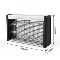 Tueur de mouches électrique professionnel 10W, grille haute tension 1200V, anti-insectes pour cuisine commerciale, hôpital, HACCP