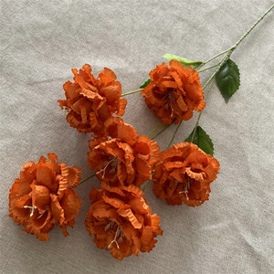 Flores decorativas 6 cabezas de flores artificiales <span class=keywords><strong>Edelweiss</strong></span> Real Touch <span class=keywords><strong>Edelweiss</strong></span> para arreglos florales adornos para el hogar - Product Image 6