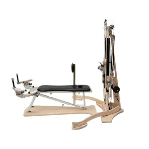 Peralatan mesin perbaikan kombinasi komersial kustom Pilates Gyro kayu ek
