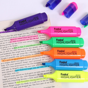 Foska Chất lượng cao Nước dựa trên Màu huỳnh quang mực màu sắc tươi sáng làm nổi bật Bút Đánh Dấu cho người lớn & trẻ em đồ dùng học tập - Product Image 3