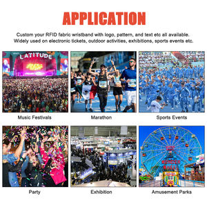 Водонепроницаемый RFID-браслет из ткани F08 1K с индивидуальным NFC QR-кодом для фестивалей и концертов - Product Image 5