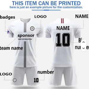 Jersey Sepak Bola V-neck Spandex/Polyester Cepat Kering dan Bernapas Grosir Cina Musim Baru Kaos Sepak Bola 2526 Pakaian Sepak Bola Pali - Product Image 4