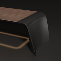 Offre Spéciale moderne en forme de L MDF cadre en métal bureau de haute qualité exécutif luxe établi pour PDG patron CE certifié meubles