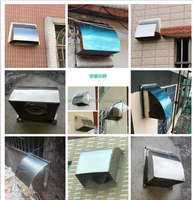 Grille de ventilation en acier galvanisé de 100 mm, robuste, pour murs et toits