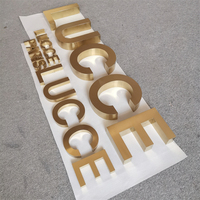 Free Design Business Logo Panneau 3D en acier inoxydable Métal Laiton Lettre Signalisation pour la publicité