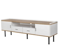 Ensemble table basse et meuble TV convertible moderne personnalisé, panneau en bois avec plateau en placage mélaminé MDF