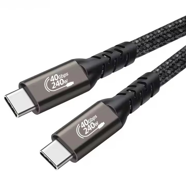Certified USB 4 PD 240W to Type C 40Gbps Fast Charging Cable 8K 60Hz Data Cable for Thunderbolt 4 3 2