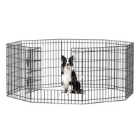 Cage pliable pour chien en acier inoxydable et en fer pour chiens de petite/grande/moyenne taille - Utilisation en extérieur/en intérieur/en voyage - Enclos pour animaux de compagnie respectueux de l'environnement