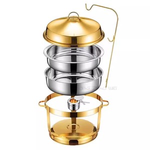 Estufa Buffet de Acero Inoxidable 9.0L con Forma de Domo Color Dorado para Hoteles y Restaurantes - Product Image 4