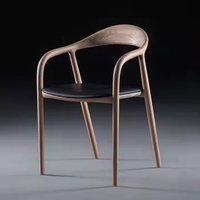 Chaise de bar/restaurant VL en bois massif naturel pour salle à manger