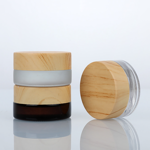 <span class=keywords><strong>Petit</strong></span> emballage cosmétique de soins de la peau rechargeable 5g 5ml bouchon <span class=keywords><strong>en</strong></span> plastique vide de grain de bois <span class=keywords><strong>pot</strong></span> <span class=keywords><strong>en</strong></span> <span class=keywords><strong>verre</strong></span> de crème pour les yeux - Product Image 4