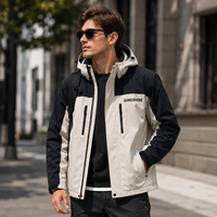 Vestes décontractées pour hommes très vendues, couleur unie, à capuche, avec logo personnalisé, imperméables