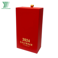 Nouveauté, boîte à tiroir en papier personnalisée et faite à la main, boîte cadeau de noël avec calendrier de l'avent