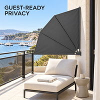 Volet d'intimité mural pour balcon, prêt à être expédié, 140x140CM, auvent pliant, MOQ 5 pièces pour les détaillants e-commerce