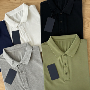 Polo de Punto Transpirable para Hombre, Absorbente de Humedad, Sin Plancha, Manga Corta, Cuello con Botones, Informal - Product Image 5