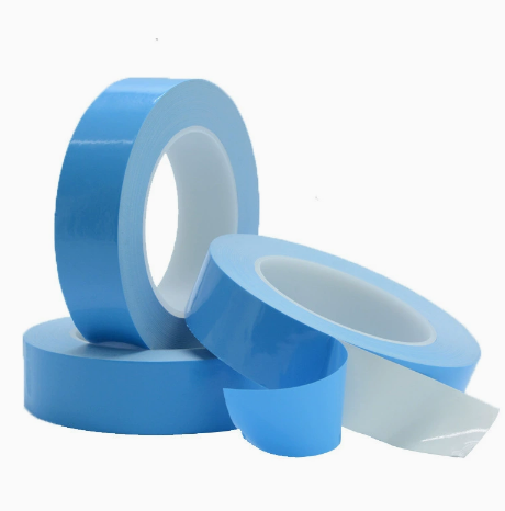 Aigao Blue PET Liner Thermal Double Sided Tape High Thermal Conductivity Adhesive Tape for LED Light Strip CPU Heat Sink Bonding