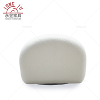 Fauteuil pivotant Sherpa blanc, confortable et moderne, en tissu bouclé, pour la maison, le bureau, le salon, la chambre, design compact, fauteuil lounge