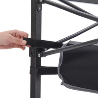 Table de camping pliable moderne en aluminium noir, vente en gros d'usine, 4 saisons, 4 places, pour camping familial, pique-niques en plein air