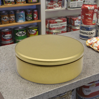 Boîte en fer blanc ronde personnalisée avec logo en relief et couvercle à vis, mini et mignonne, conteneur métallique portable pour baume à lèvres, cosmétiques, savon, bougies
