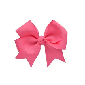 定制散装廉价装饰丝带4英寸粉红色发带蝴蝶结
