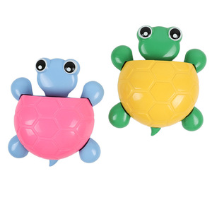 Porte-brosse à dents mignon en forme de tortue, support mural en plastique pour salle de bain, pour enfants et adultes - Product Image 1