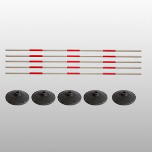 Ensemble de piquets d'entraînement d'agilité - Marqueurs de football et de basketball rouges et blancs avec base en caoutchouc pour les exercices de dribble et de défense - Product Image 6