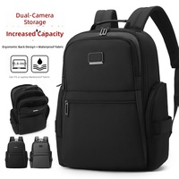 Sac à dos de voyage d'affaires multi-compartiments avec tissu en nylon durable pour hommes, sac d'école pour ordinateur portable 15,6 pouces