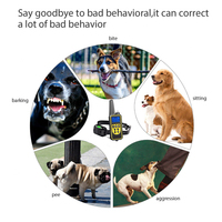 Collar eléctrico de entrenamiento para perros de 800m, impermeable, con Control remoto para mascotas, Collar de entrenamiento recargable para perros con sonido de vibración de choque