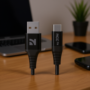 สายชาร์จเร็ว NCC Super Value Series XC-1301 USB-C 2A 1 เมตร ทนทาน หัวต่ออะลูมิเนียมแบบถัก สีดำ - Product Image 3