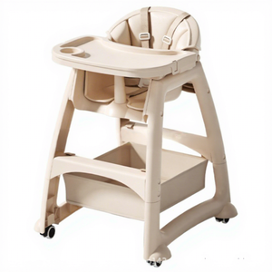 Chaise haute pour bébé en plastique de style KFC pour hôtel, <span class=keywords><strong>restaurant</strong></span>, usage commercial, réglable, avec ceinture de sécurité à cinq points, unisexe, vente en gros - Product Image 5