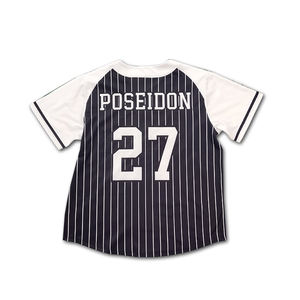 Impression par sublimation en gros maillot de baseball t-shirt chemise de baseball à rayures personnalisées pour hommes - Product Image 3