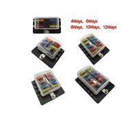 Boîtier de fusibles à lame 12/10/8/6 voies avec voyant LED pour voiture, bateau, marine, trike 12V 24V