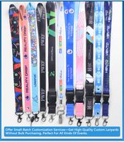 Promotion : Porte-badge en polyester écologique résistant à l'eau avec cordon, personnalisable par sublimation, crochet de fixation et décapsuleur universel