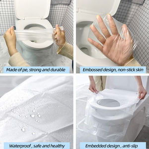 Özel seyahat tek kullanımlık plastik tuvalet oturağı kamu banyo için tek kullanımlık klozet kapağı kapakları - Product Image 6