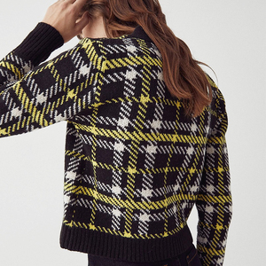 Maglione Vintage da Donna, <span class=keywords><strong>Cardigan</strong></span> Corto <span class=keywords><strong>con</strong></span> Bottoni di Perle, Abbigliamento a Righe a Maniche Lunghe, Personalizzabile - Product Image 2