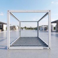 Maison conteneur de taille standard avec structure en acier galvanisé, imperméable et respirante, pour entrepôt extérieur, panneaux muraux de base pour parc