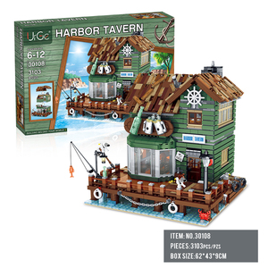 Modèle <span class=keywords><strong>de</strong></span> construction en blocs <span class=keywords><strong>de</strong></span> briques du pub en bord <span class=keywords><strong>de</strong></span> mer Harbor Tavern Pirate Bar - Product Image 5