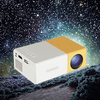 Mini projecteur de cinéma maison portable, lampe LED jaune et blanche, 1080P, 100 lumens